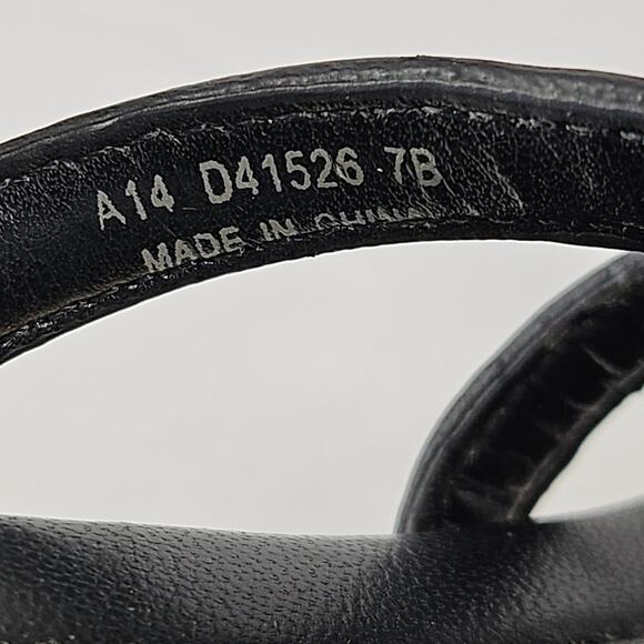 COLE HAAN WOMEN'S BLACK LEATHER THONG STRAPPY PLATFORM SANDALS SIZE 7B - Picture 5 of 11